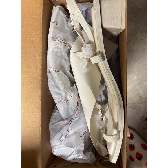 Coconuts by Matisse Maya Bone Lizard Ankle Strap Low Heel Sandals - Picture 5 of 5